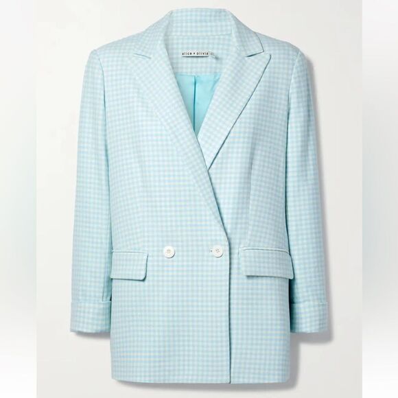 Alice and Olivia Justin Houndstooth-pattern Blazer NWT size 12 - Picture 10 of 11